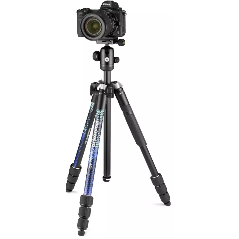 Manfrotto MKELMII4BL-BH Element MII 4-osainen alumiinijalusta kuulapäällä, sininen
