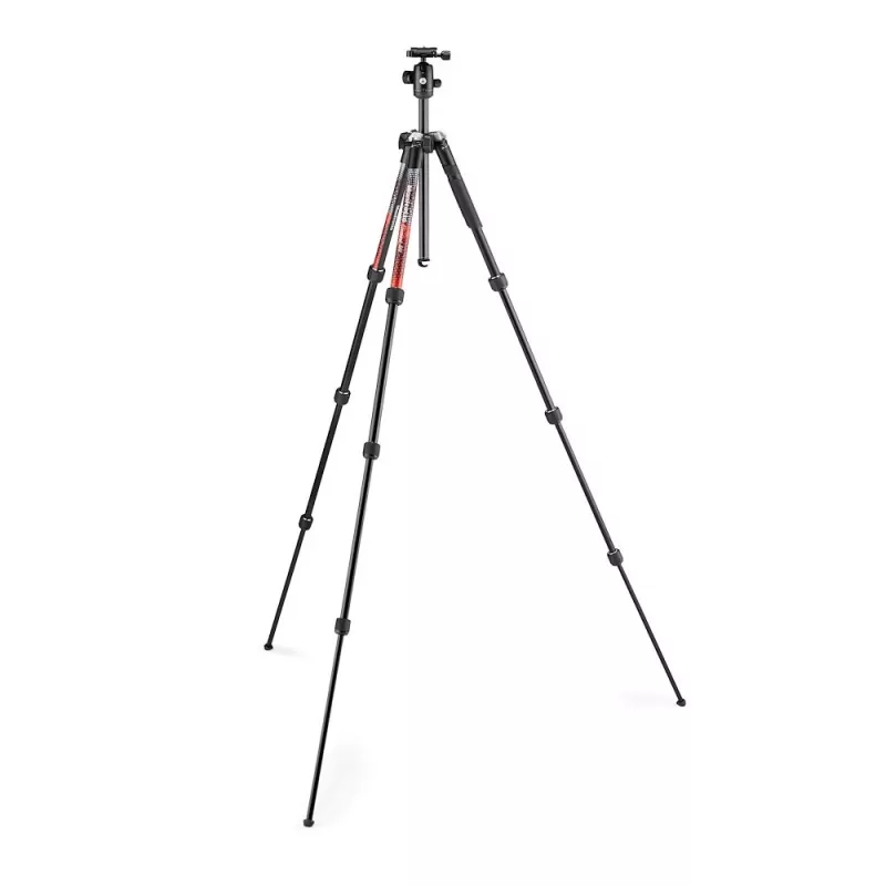 Manfrotto MKELMII4RD-BH Element MII 4-osainen alumiinijalusta kuulapäällä, punainen