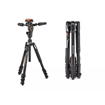 Manfrotto MKBFRLA-3W Befree 3-Way Live alumiinijalusta nestepäällä, musta