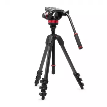Manfrotto 055 hiilikuituinen videojalustajärjestelmä 502AH nestepäällä