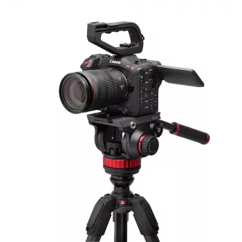 Manfrotto 055 hiilikuituinen videojalustajärjestelmä 502AH nestepäällä