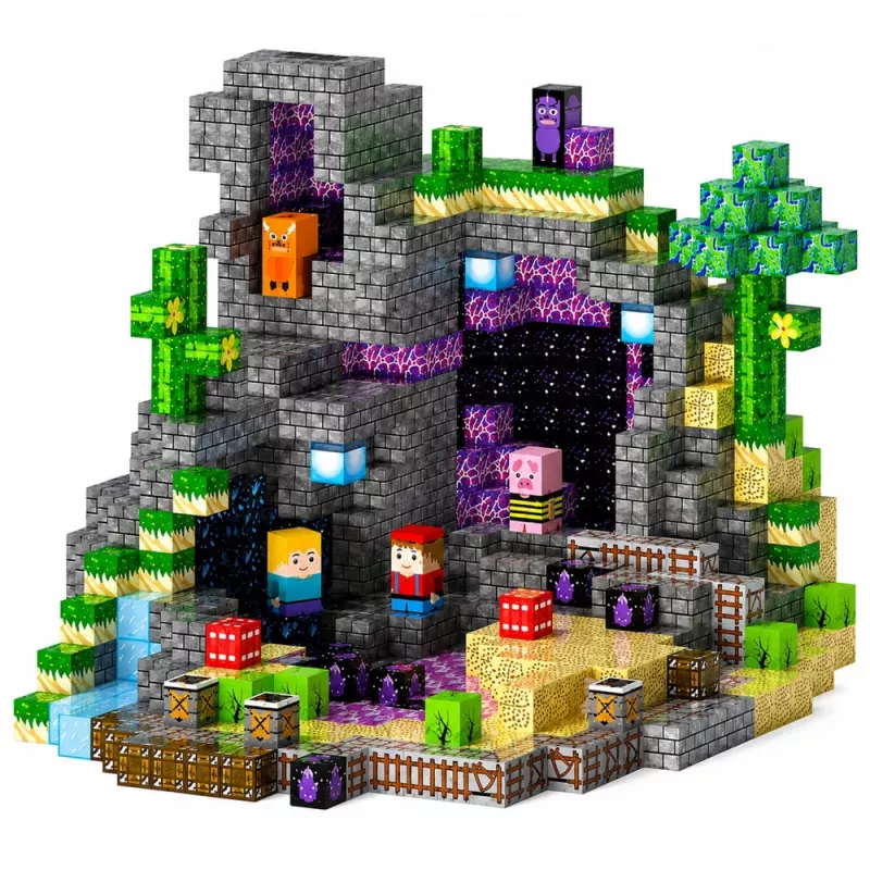 LEAN TOYS Magnetic Blocks Pixels Cubes Square World 100 kpl