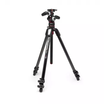 Manfrotto MK055CXPRO33WQR hiilikuitujalusta 3 jalasegmentillä ja XPRO 3-suuntaisella kuulapäällä