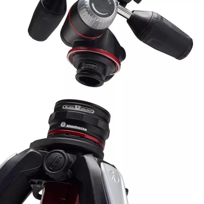 Manfrotto MK055CXPRO33WQR hiilikuitujalusta 3 jalasegmentillä ja XPRO 3-suuntaisella kuulapäällä