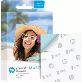 HP ZINK valokuvapaperi 3,5 x 4,25 tuumaa kiiltävä, itseliimautuva, 20 arkkia HP Sprocketille