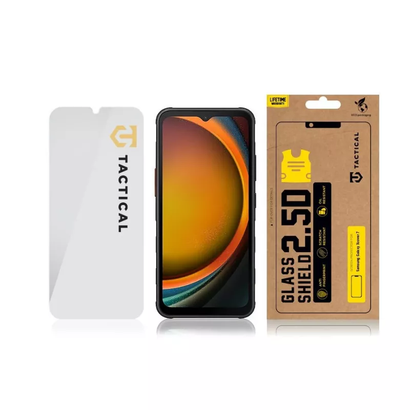 Tactical Glass Shield 2.5D panssarilasi näytönsuojus Samsung Galaxy XCover 7, kirkas