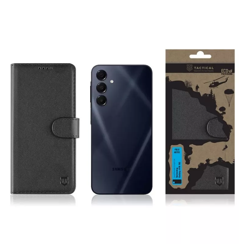Tactical Book Cover Field Notes Galaxy A16 5G musta