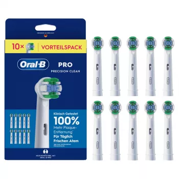 Oral-B Pro Precision Clean vaihtopäät, 10 kpl:n pakkaus, keskikokoiset harjakset, CleanMaximiser-teknologia, yhteensopiva kaikkien Oral-B akkuhammasharjojen kanssa paitsi Pulsonic & iO
