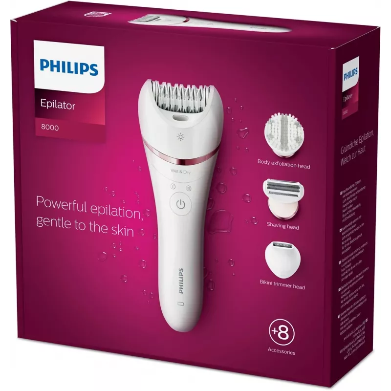 Philips 8000 Series epilaattori BRE735/00 märkä- ja kuivaepilaattori