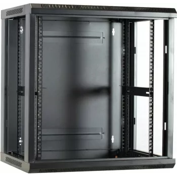 DSIT 12U seinäasennettava palvelinkaappi lasiovella 600x450x634 mm