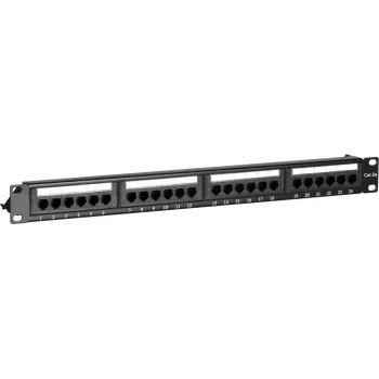 DS-IT CAT 5e UTP 24-porttinen 19 tuuman räkkikiinnitteinen patch-paneeli (DS-Patch5-24UTP)