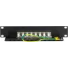 DSIT DS-10Patch5-8FTP 10 tuuman 8-porttinen FTP CAT 5e patch-paneeli, 1U räkkikiinnitys, suojattu RJ45, LSA+ IDC, musta