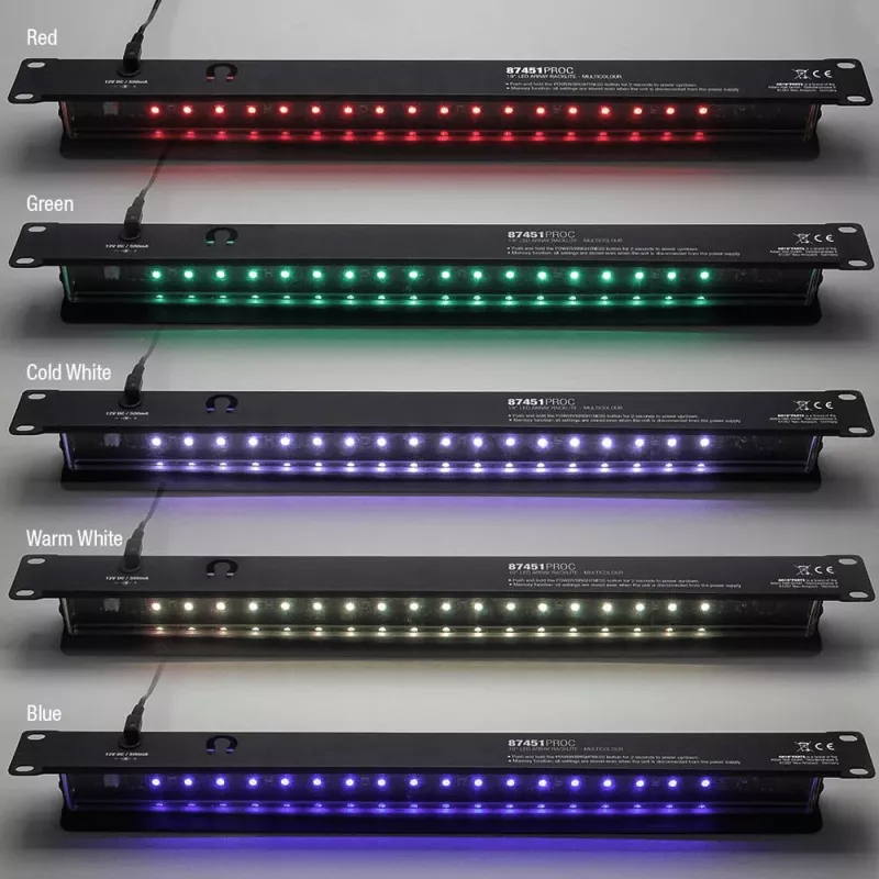 DSIT DS-LT-D2 19 tuuman 1U-räkin LED-valaistus, monivärinen