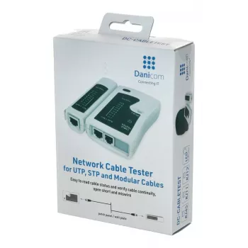 DSIT verkkokaapelitesteri RJ11 RJ12 RJ45 ISDN Cat5 Cat5e Cat6 Cat6a UTP STP LED-näytöllä