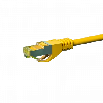DSIT Cat.7 S/FTP PiMF verkkopatchkaapeli, RJ45-liitin RJ45-liittimeen, keltainen, 50 m (DC-77-500)