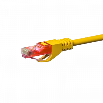 DSIT CAT6 U/UTP Ethernet-patchkaapeli, 0,25 m, keltainen, 100 % kuparia, RJ45, 10 Gbit/s, 250 MHz