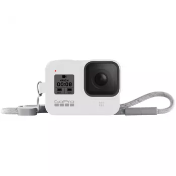 Suojakotelo + kantohihna GoPro HERO8 Black -kameralle, White Hot (AJSST-002)