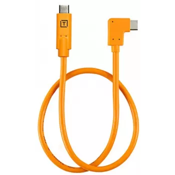 Kulmikas USB-C–USB-C-tethering-kaapeli Tether Tools TetherPro 50 cm, Orange (CUCRTC1-ORG)