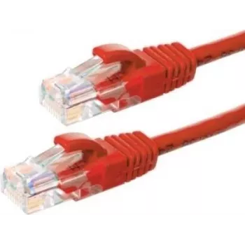 DSIT CAT5e U/UTP verkkokaapeli, 0,25 m, punainen, 100 % kupari (DC-55-002)