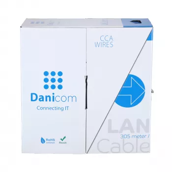DSIT CAT6 U/UTP verkkokaapeli 24/7 joustava 305 m harmaa CCA