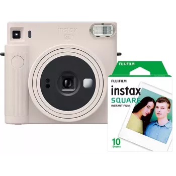 Fujifilm Instax Square SQ1 pikakamera filmillä, liidunvalkoinen (70100148677)