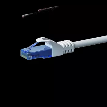 DSIT CAT6a -verkkokaapeli 100 % kupari - U/UTP - 5 metriä - valkoinen