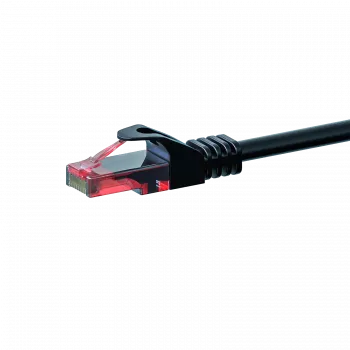 DSIT CAT6 U/UTP -verkkopatchkaapeli, 0,15 m, musta, 100 % kupari (DC-60-001)