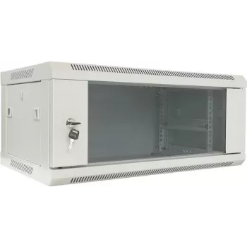 DSIT DS6404W 4U seinäasennettava palvelinkaappi lasiovella, 600 x 450 x 280 mm, valkoinen