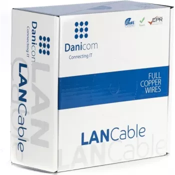 DSIT DANICOM CAT5e FTP 100 m ulkokaapeli, massiivi, PE, musta, Gigabit