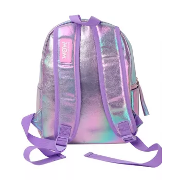 Holo Wow holografinen koulureppu tytöille pompomilla ja säädettävillä olkaimilla WOW00048