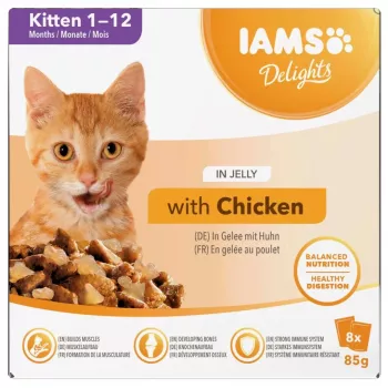 EUKANUBA IAMS DELIGHTS kissanpennut hyytelössä märkäruoka kissoille 8x85g