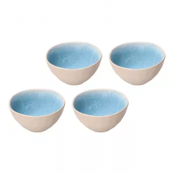 ROSE&TULIPANI Concerto Fuse Azzurro sarja, jossa 4 keskikokoista kulhoa 15 cm