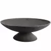 Fire Bowl L valurautainen tulisija ulkokäyttöön, 60 cm pyöreä, puulle & puuhiilelle, musta