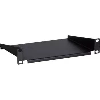 DSIT DS-FH10 10 tuuman 1U kiinteä kehikkohylly palvelinkaappeihin, musta, 250 x 136 x 44 mm