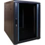 DSIT DS6615-MINI 15U 600x600 mm seinäasennettava palvelinkaappi lasiovella