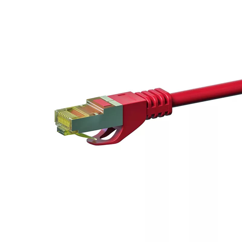 DSIT Cat.7 S/FTP PiMF RJ45 -verkkokaapeli, punainen, 50 m (DC-75-500)