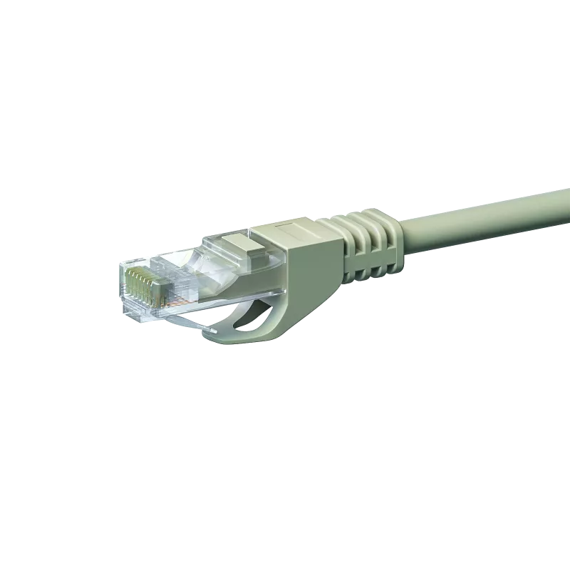 DSIT CAT5e U/UTP verkkokaapeli, 0,25 m, harmaa, 100% kupari (DC-51-002)