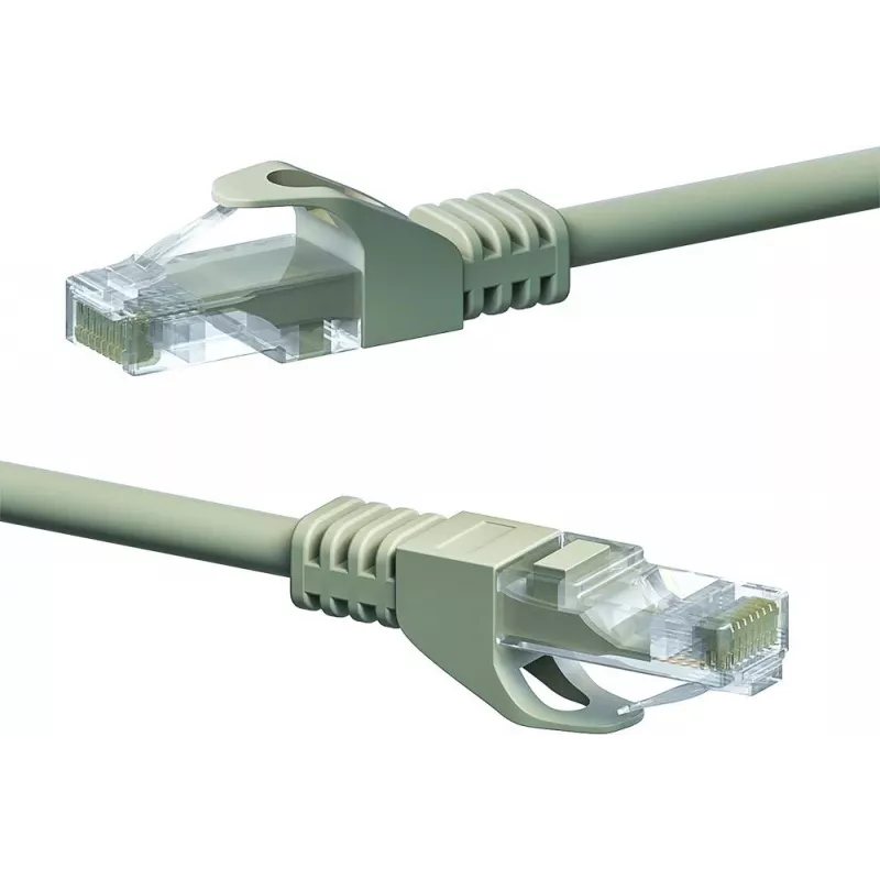DSIT CAT5e U/UTP verkkokaapeli, 0,25 m, harmaa, 100% kupari (DC-51-002)