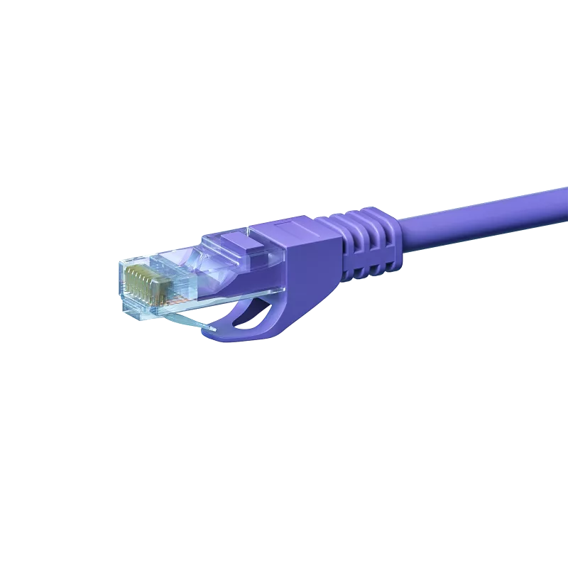 DSIT CAT5e U/UTP verkkokaapeli, 2 m, violetti, 100% kupari