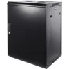 DSIT DS6415M 15U seinäasennettava palvelinkaappi metalliovella, 600x450x770 mm, musta