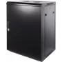 DSIT DS6415M 15U seinäasennettava palvelinkaappi metalliovella, 600x450x770 mm, musta