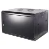 DSIT DS6604M 4U seinäkiinnitettävä palvelinkaappi metalliovella, 600 x 600 x 280 mm, musta