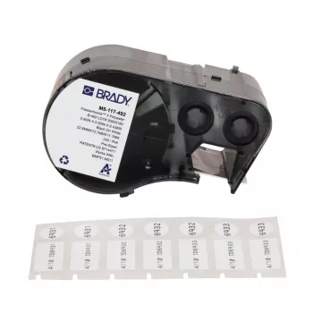 BRADY BMP51/BMP53/M511 FreezerBondz tarrat - 25,40 mm x 12,70 mm, valkoinen, matta, pysyvä akryyli, 2500 tarraa/rulla (B-490)