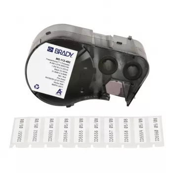 BRADY FreezerBondz B-490 polyesteritarrat BMP21-PLUS-, M210-, M211-laitteille - 19,05 mm x 6,4 m, valkoinen, pysyvä akryyli, termosiirto, kryogeeninen ja laboratorio