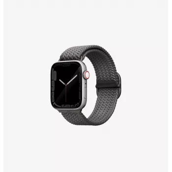 UNIQ Aspen Braided Loop -ranneke Apple Watch 42/41/40mm sarja 1-11/SE/SE2/SE3 - graniitinharmaa