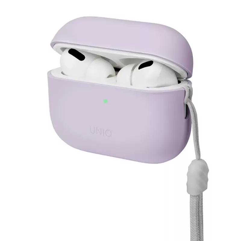 UNIQ Lino silikonikuori AirPods Pro 2. sukupolvelle - syreeni laventeli
