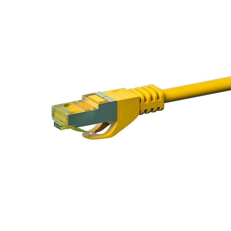 DSIT Cat.7 S/FTP PiMF verkko-patch-kaapeli, RJ45, keltainen, 20 m