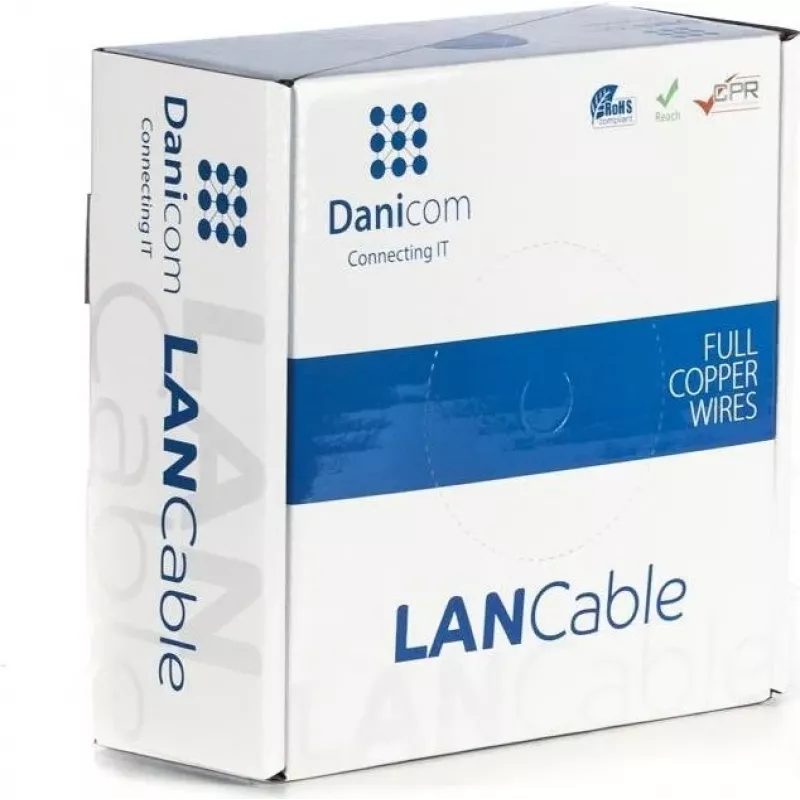 DSIT DANICOM CAT5E UTP 50 m PVC Fca -verkkokaapeli DC-UTP5E-50-FCA
