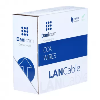 DSIT CAT5e U/UTP joustava verkkokaapeli 100 m harmaa CCA 26/7 AWG