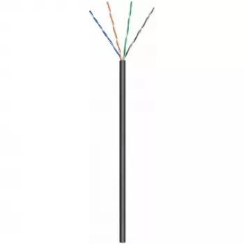 DSIT CAT6 ulkokaapeli verkkokaapeli U/UTP AWG 23/1 massiivijohdin 100 metriä musta